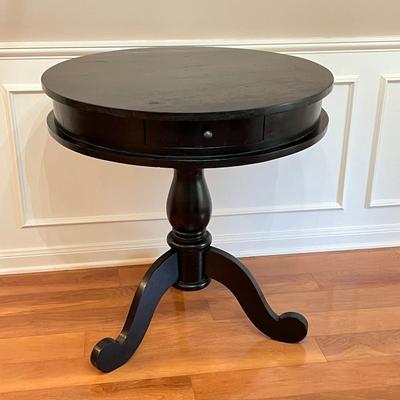 SAVOY ~ Ebony Pedestal Occasional Table