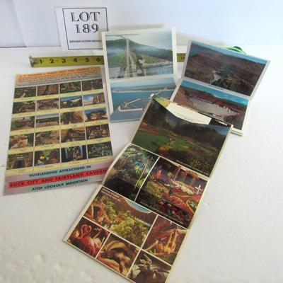 Lot of Older Postcard Sheet and Booklets: Hoover Dam/Lake Mead, Chesepeak Bay