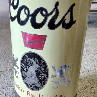 Vintage Coors Trash Can