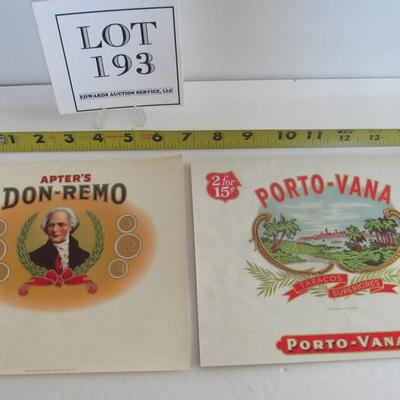 2 Nice Vintage Cigar Box Cover Art