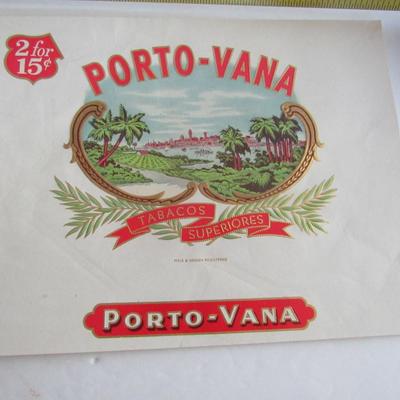 2 Nice Vintage Cigar Box Cover Art