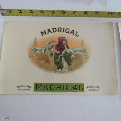 2 Colorful Vintage Cigar Box Cover Art