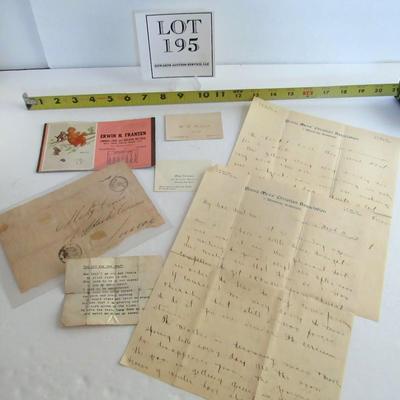 Misc Paper Ephemera: 1867 Note/Certificate, 1902 Letter, 1946 Advertising Calendar, More