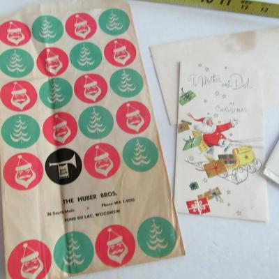 Vintage Unused Christmas and Easter Cards, Vintage Christmas Bag