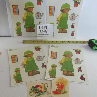 Lot of Vinyl Clings and 2 Old Decals