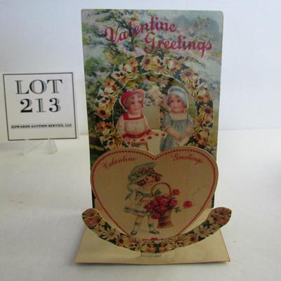 Larger Size Vintage Fold Out Valentine, USA, Nice Shape