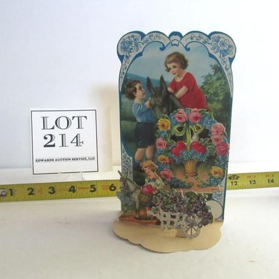 Antique German Fold Out Valentine, Fancy, Read Description