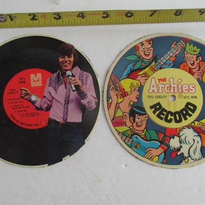 2 Vintage Cereal Box Records 1970s: Bobby Sherman and The Archies