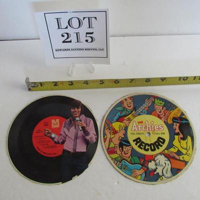 2 Vintage Cereal Box Records 1970s: Bobby Sherman and The Archies