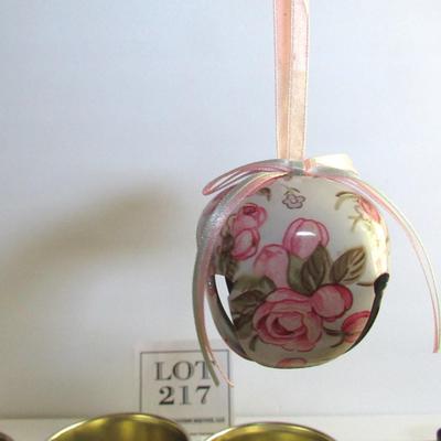Lot of Tin Easter Baskets, Nice Metal Bell, Egg Wraps and Two Foam Chicks