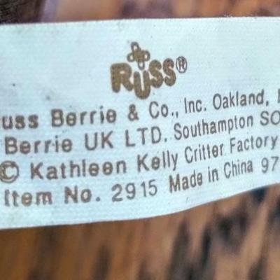 Russ Thanksgiving Bear Josette Holding a Pie