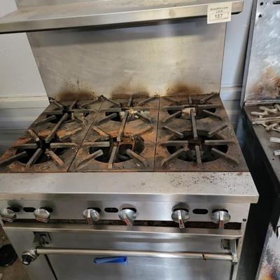 Jade 6 burner gas oven