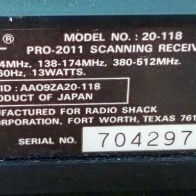 REALISTIC Pro-2011 20 Channel Programmable Scanner Direct Entry UHF