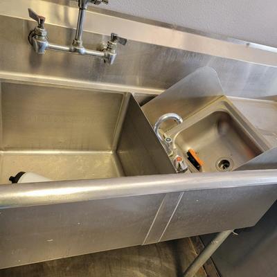 Advance Tabco 3 compartment sink, & hand sink