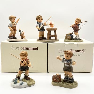 HUMMEL ~ Set Of Five (5) ~ Fishing Themed Figurines