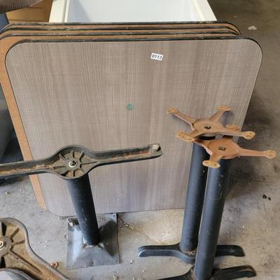 4 Tables with bases, freezer