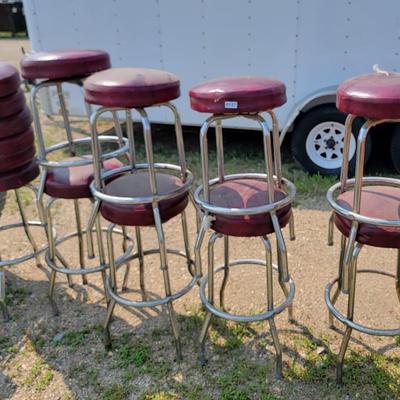 9 Bar Stools with 5 extra cushions