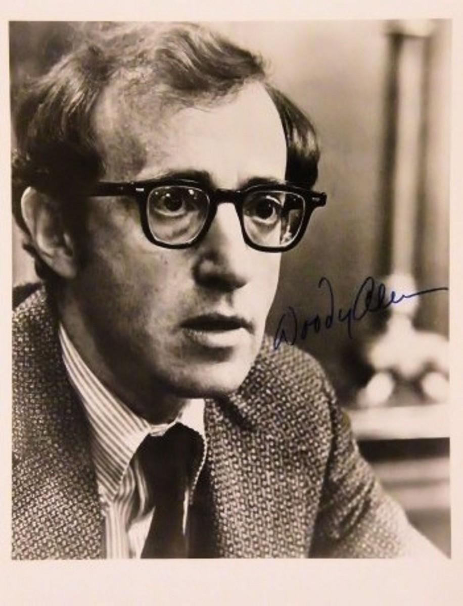 Woody Allen signed portrait photo