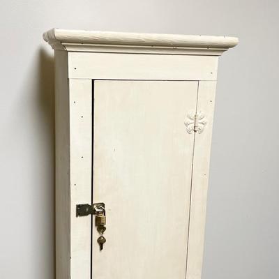 60â€ Solid Wood Cream Storage Cabinet