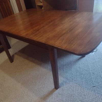Vintage Solid Wood Table with Leaf
