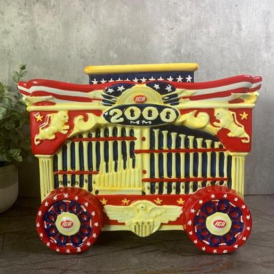 Vintage IGA Circus Daze Circus Car Cookie Jar Year 2000 Brand new still in box