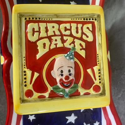Vintage IGA Circus Daze Circus Car Cookie Jar Year 2000 Brand new still in box