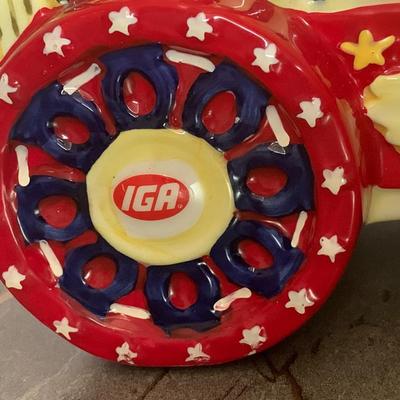 Vintage IGA Circus Daze Circus Car Cookie Jar Year 2000 Brand new still in box