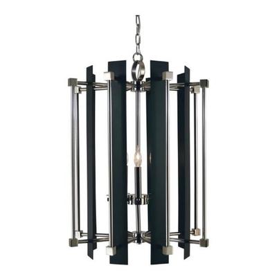 Framburg Lighting Louvre - Five Light Chandelier brand new polish nickel and black