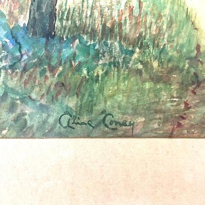 679 Original Landscape Watercolor Signed A. Coney