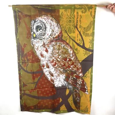 684 Toland Owl SIlkscreen House Flag