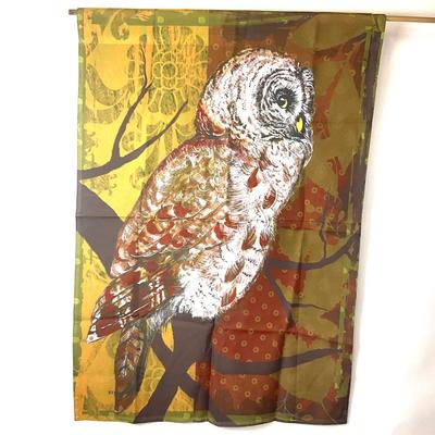 684 Toland Owl SIlkscreen House Flag