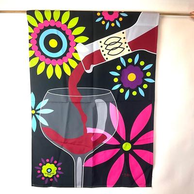 689 Silkscreen Wine Themed House Flag by Toland