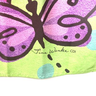 692 Welcome Floral Butterfly House Flag by Tina Wenke