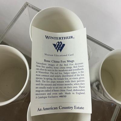 700 Set of Four Winterthur Bone China Fox Mugs