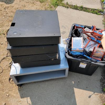 Cash Drawers, stand and misc. electric wiring.