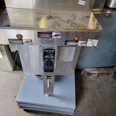 Fetco Coffee Maker with stand on wheels