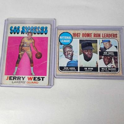 Lot of two Trading Cards (hank Aaron/Jerry West)