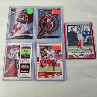 Lot of 5 Patrick Mahomes II cards
