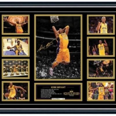 KOBE BRYANT SIGNED DISPLAY  HALL OF FAMER PLAQUE