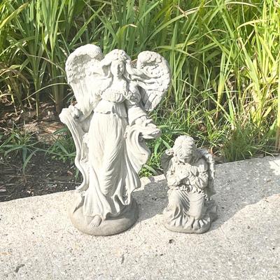 Pair (2) ~ Cement Angel Statues ~ *Read Details