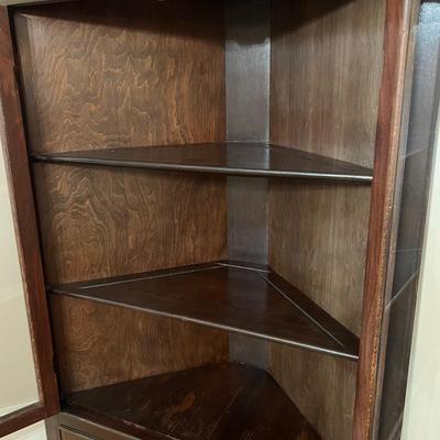 Vintage Solid Wood Corner Cabinet