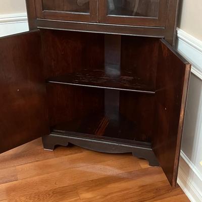 Vintage Solid Wood Corner Cabinet