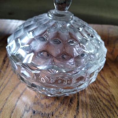 Vintage American Whitehall Indiana Glass Covered Candy Dish Excellent Condition