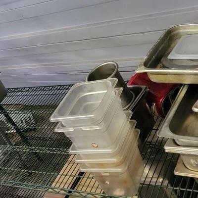 Large variety Stainless Steel Pans, food tubs