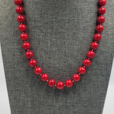 Red Beaded Necklace