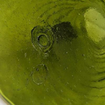 Early Green Hand Blown Spiral Pitcher