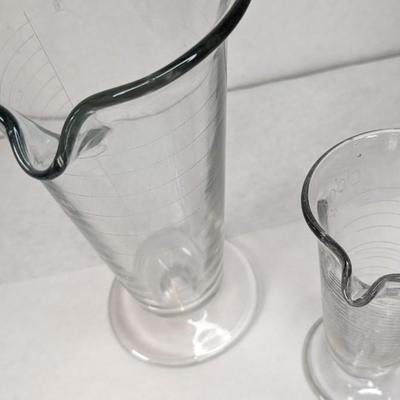 Antique Etched Measuring Beakers