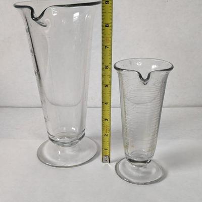 Antique Etched Measuring Beakers