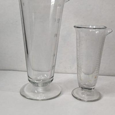 Antique Etched Measuring Beakers