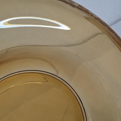 Fostoria Glass Vesper Amber Console Bowl 